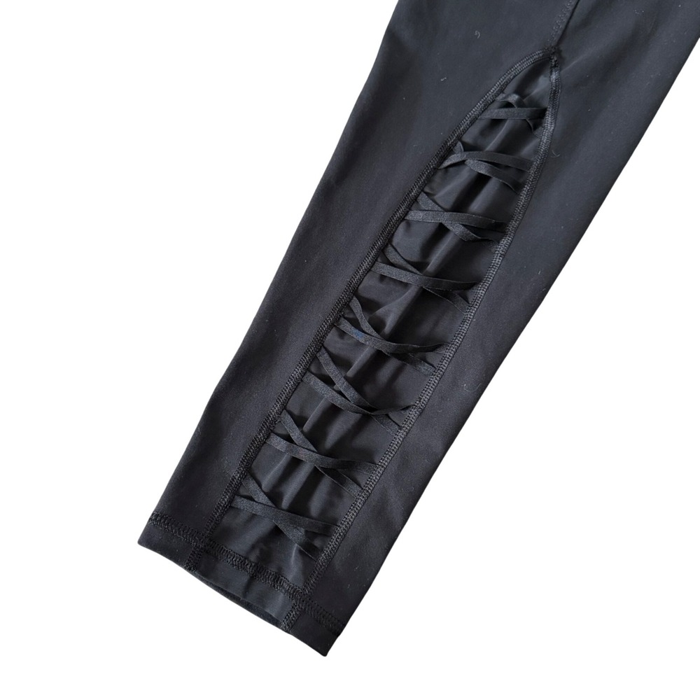 Victoria's Secret Sport Black Criss Cross Knockout Tight Leggings Women's Size L - Picture 8 of 10